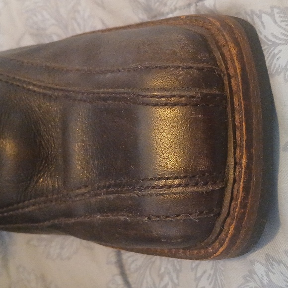 Frye Black/Dark Brown Leather Dressy/Heeled Boots Size 8M - Picture 5 of 15